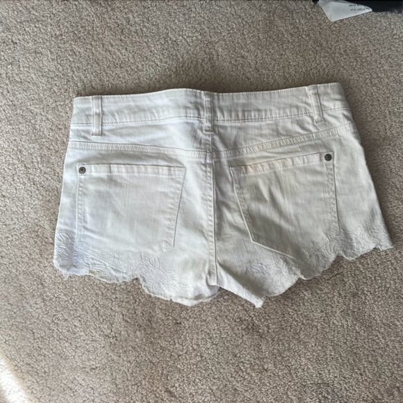 White Denim Shorts - Picture 2 of 10
